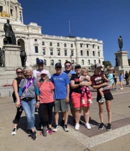 Team Kick it for Kellie at the Minnesota State Capitol